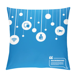 Personality  Wifi And Chat Bubbles. Pillow Covers