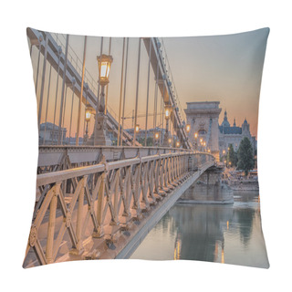 Personality  The Szechenyi Chain Bridge (Budapest, Hungary) Pillow Covers