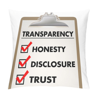 Personality  Transparency Honesty Disclosure  Pillow Covers