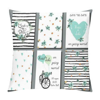 Personality  Collection Of   Hand Drawn Card Templates. Pillow Covers