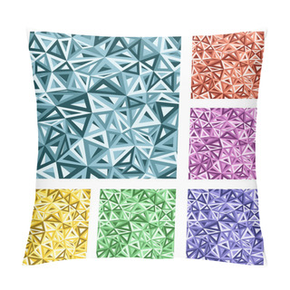 Personality  Vector Seamless Triangle Texture Set. Pillow Covers
