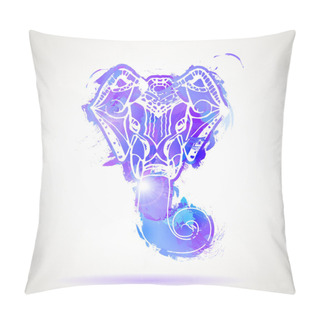 Personality  Watercolor Elephant Head - Ganesha Pillow Covers