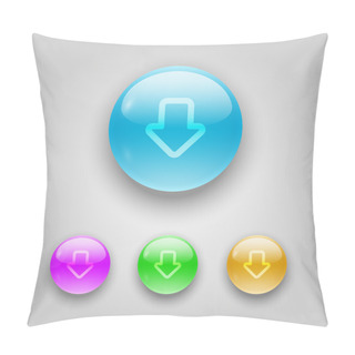 Personality  Vector Set Of Buttons With Arrows. Pillow Covers
