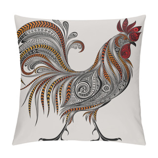 Personality  Vector Colored Cock Of The Patterns For The New Year 2017 Pillow Covers