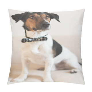 Personality  Fashionable Jack Russel Terrier Wear Bow Tie Pillow Covers