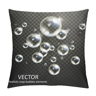 Personality  Realistic Bubbles With Beautiful Refractions Pillow Covers