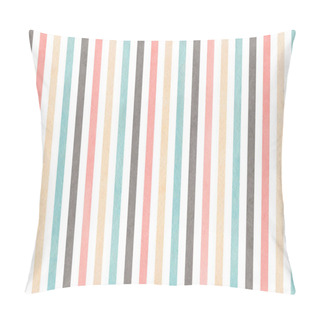 Personality  Watercolor Light Pink, Blue, Gray And Beige Striped Background. Pillow Covers
