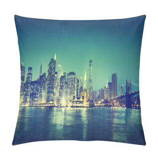 Personality  New York City Panorama Night Concept Pillow Covers