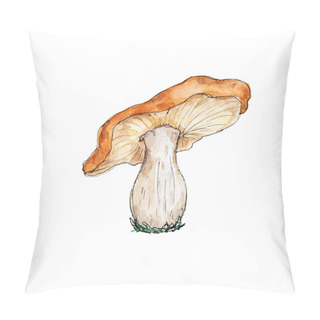 Personality  Watercolor Hand Drawn Artistic Colorful MUSHROOMS Fall  Season Vintage Isolated Icon Pillow Covers