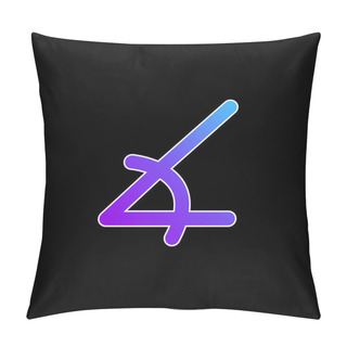 Personality  Angle Of Acute Shape Blue Gradient Vector Icon Pillow Covers
