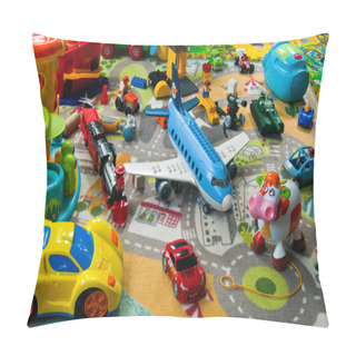 Personality  Toys On A Carpet Pillow Covers