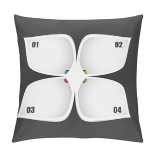 Personality  Banners With Numbers,  Vector Illustration  Pillow Covers