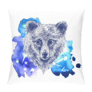 Personality  Animal On Watercolor Space Pillow Covers
