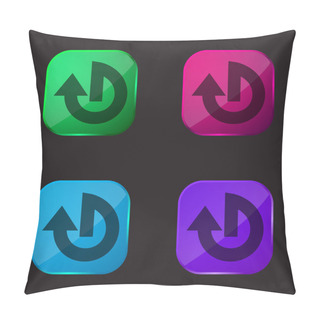 Personality  Arrow Circular Shape Four Color Glass Button Icon Pillow Covers