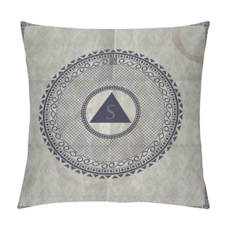 Personality  Trinity In Unity. Triangle In Circle. Vector Illustration Pillow Covers