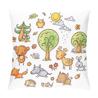 Personality  Cartoon Forest Set Pillow Covers