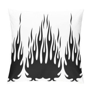Personality  Tribal Hotrod Muscle Car Silhouette Flame Kit. Vector Illustration. Pillow Covers