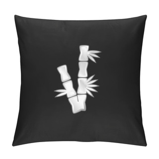 Personality  Bamboo Branches Silver Plated Metallic Icon Pillow Covers