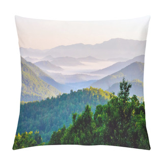 Personality  Early Morning Sunrise Over Blue Ridge Mountains Pillow Covers