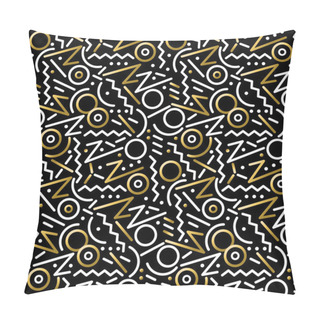 Personality  Gold Seamless Pattern In Abstract Retro Style Pillow Covers