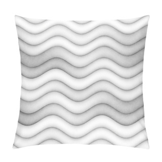 Personality  Raster Seamless Greyscale Texture. Gradient Wavy Lines Pattern. Subtle Abstract Background Pillow Covers