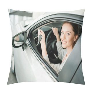 Personality  Woman Sitting In New Car  Pillow Covers