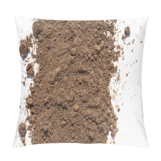 Personality  Dirt And Soil On White Background Pillow Covers