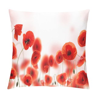 Personality  Poppy Field Pillow Covers