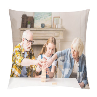 Personality  Family Playing Jenga Game Pillow Covers
