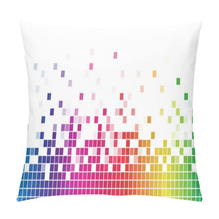 Personality  Rainbow Square Mosaic Pillow Covers