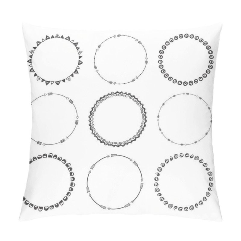 Personality  Set of 9 hand drawn boho style frames pillow covers