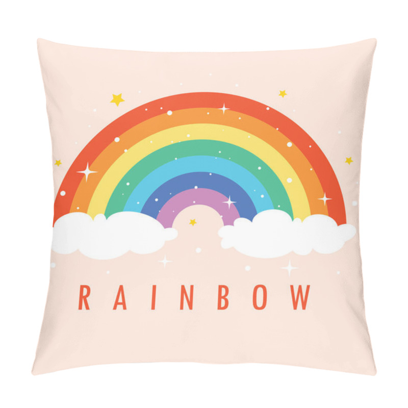 Personality  Concept Of A Colorful Rainbow Pillow Covers