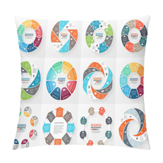 Personality  Vector Circle Arrows Infographics Set. Template For Diagram, Graph, Presentation And Chart. Business Concept With 8 Options, Parts, Steps Or Processes. Abstract Background. Pillow Covers