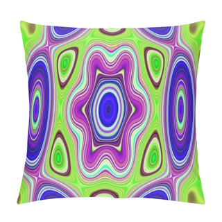 Personality  Psychedelic Symmetry Abstract Pattern And Hypnotic Background, Artistic. Pillow Covers