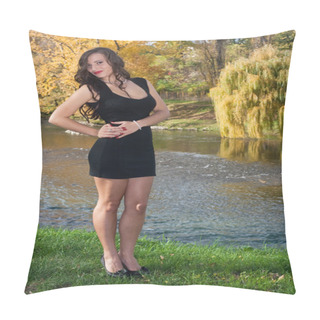 Personality  Woman Near The River Pillow Covers