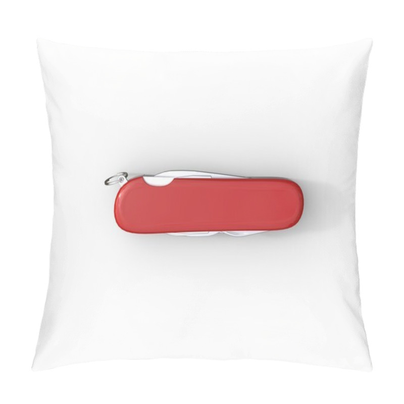 Personality  Red Swiss Army Knife Closed - Bottom View Pillow Covers