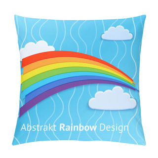 Personality  Vector Background With Rainbow. Pillow Covers