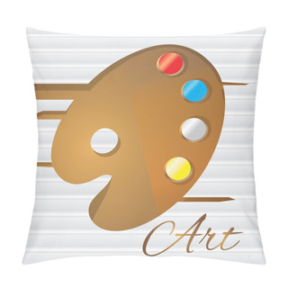 Personality  Artistic Palette. Vector Illustration. Pillow Covers