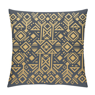 Personality  Navajo Gold Elements Seamless Patterns And Abstract Aztec Elements Pillow Covers