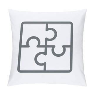 Personality  Puzzle Icon Isolated On Background. Jigsaw Symbol Modern, Simple, Vector, Icon For Website Design, Mobile App, Ui. Vector Illustration Pillow Covers