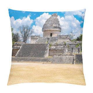 Personality  Astronomical Observatory At The Ancient Mayan City Of Chichen Itza In Mexico Pillow Covers