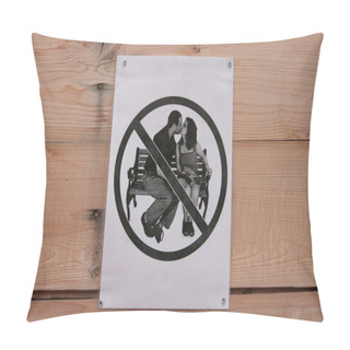 Personality  No Kissing Sign Pillow Covers