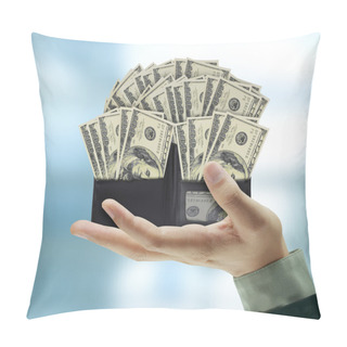 Personality  Closeup Hands As He Is Getting Banknote  Pillow Covers