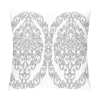 Personality  Vector Intricate Seamless Border In Eastern Style On White Background. Ornate Element For Design.Monochrome Line Art Ornamental Pattern , Can Be Used As Wedding Invitations And Greeting Cards Pillow Covers