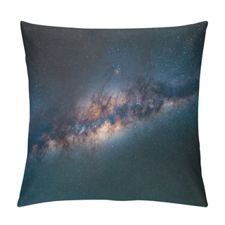 Personality  The Milky Way Galaxy With Stars On A Perfect Clear Night Sky Background Pillow Covers
