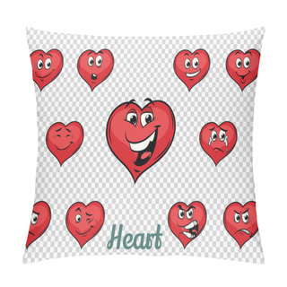 Personality  Heart Valentine Emotions Characters Collection Set Pillow Covers