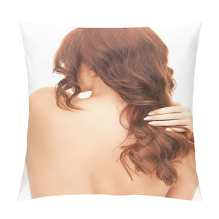 Personality  Woman With Long Hair From The Back Pillow Covers