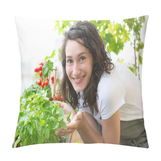 Personality   Woman Taking Care Of Her Plants  Pillow Covers