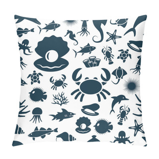 Personality  Sealife Seamless Pattern Pillow Covers