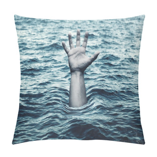 Personality  Hand Of Drowning Man In Sea Pillow Covers
